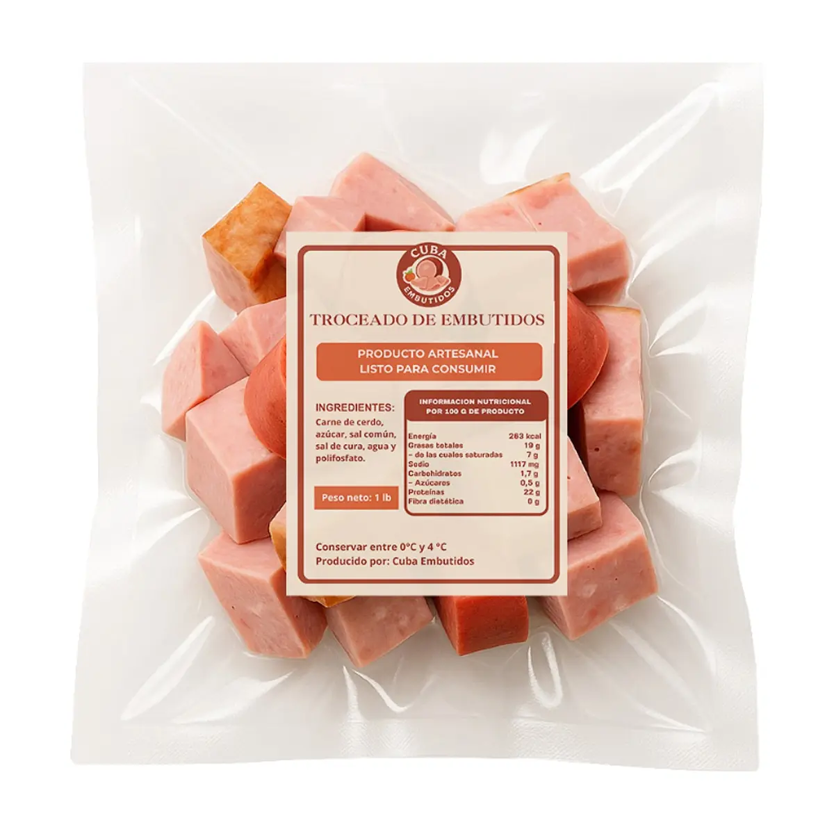 Troceado de embutidos Cuba Embutidos (454 g / 1 lb)