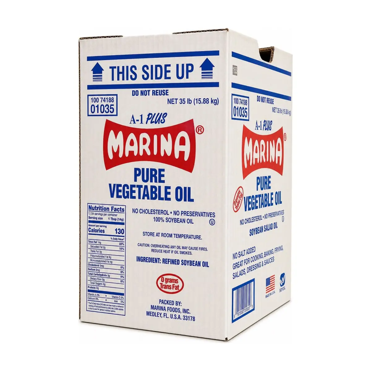 Aceite vegetal puro de soya Marina (15.88 kg / 35 lb) - Thumbnail 3