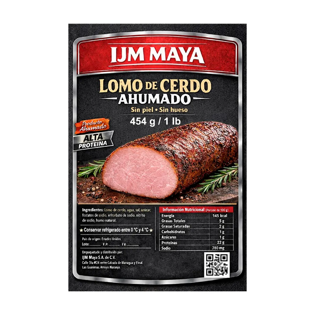 Lomo de cerdo ahumado IJM Maya (454 g / 1 lb) - Thumbnail 2