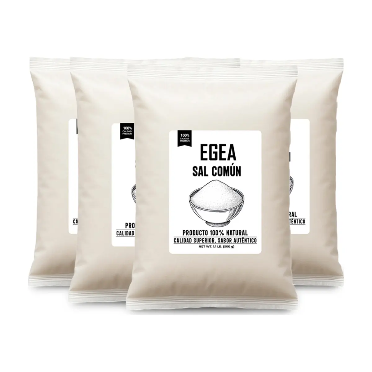 Sal común EGEA (4 x 500 g / 1.1 lb)