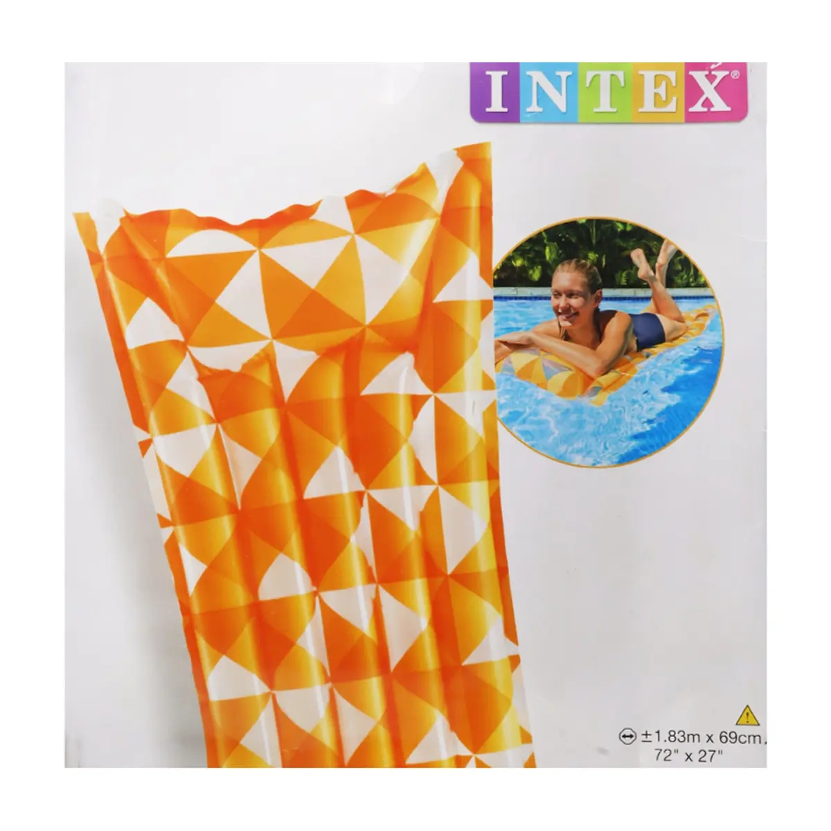 Balsa-Colchoneta inflable naranja Intex 59712EU - Thumbnail 3