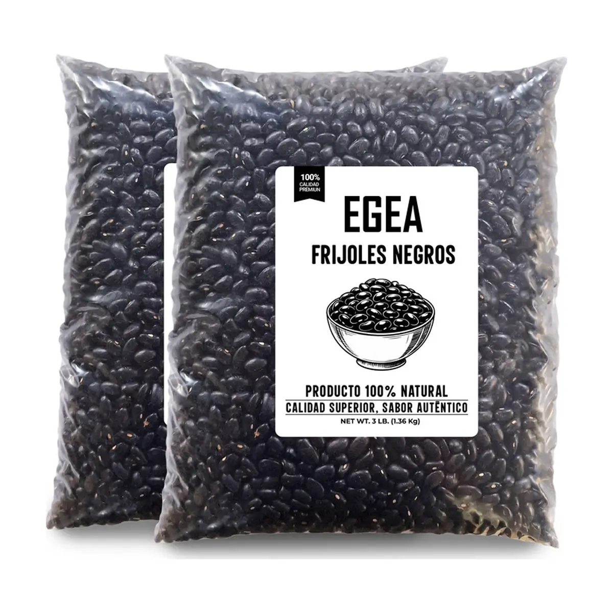 Frijoles negros EGEA (2 x 1.36 kg / 3 lb)