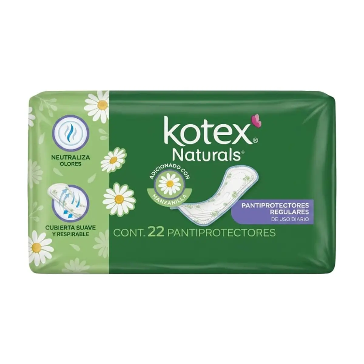 Protectores diarios con manzanilla para mujer Kotex (22 U) - Thumbnail 2