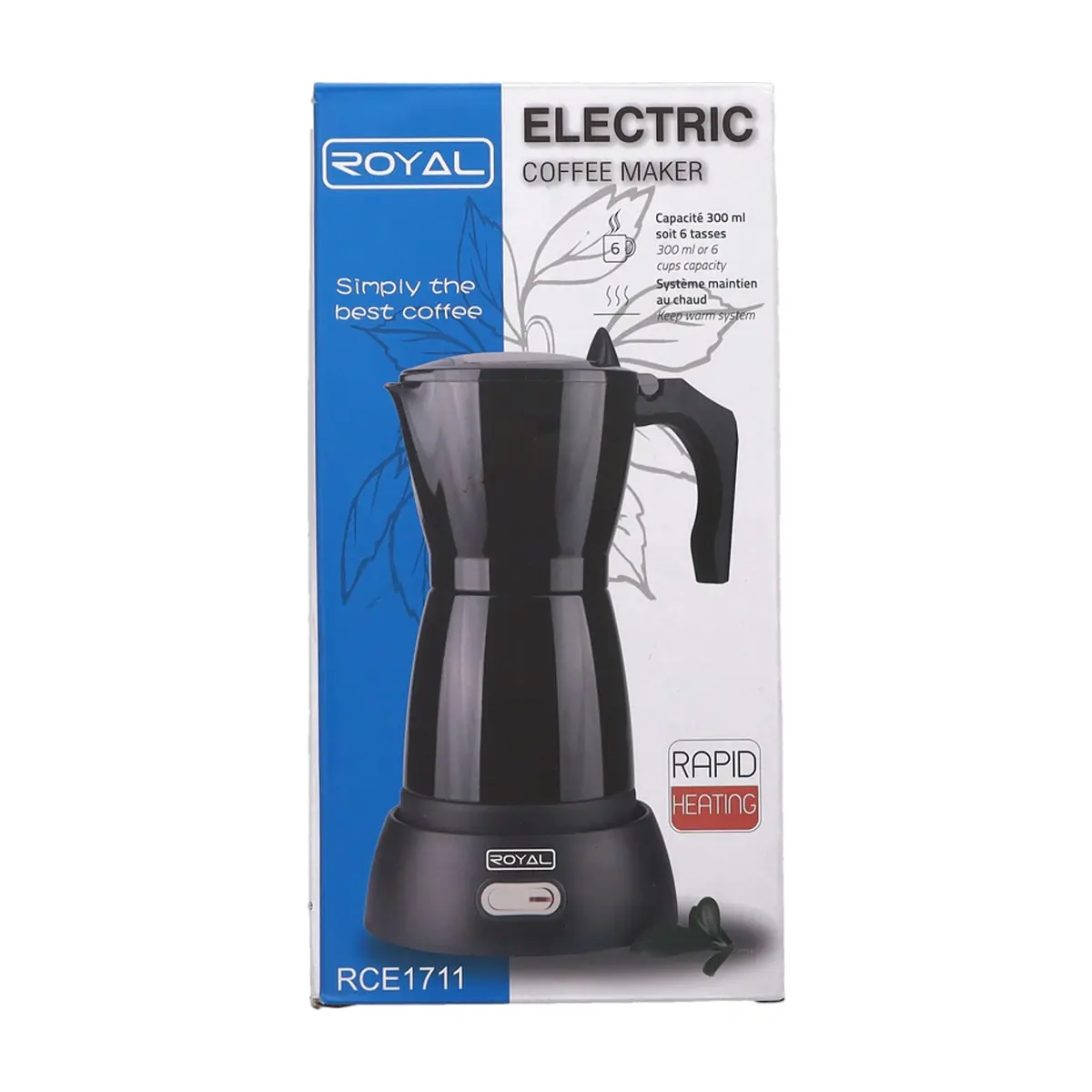 Cafetera eléctrica de 6 tazas Royal RCE-1711 - Thumbnail 2