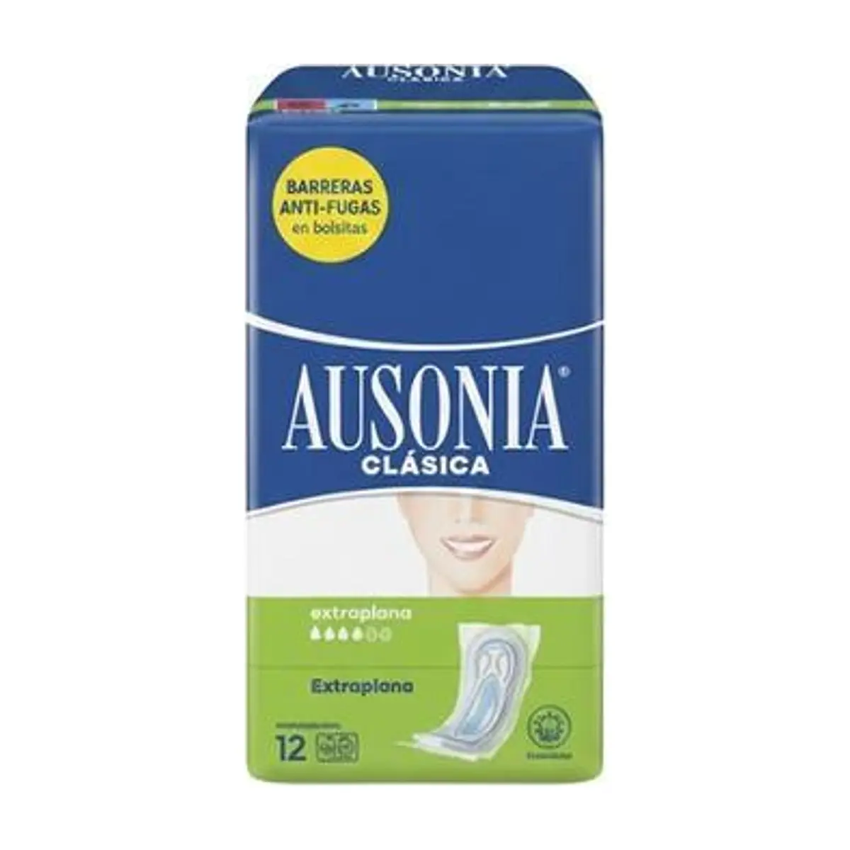Almohadillas Sanitarias sin Alas Extraplana (12u) AUSONIA - Image 1