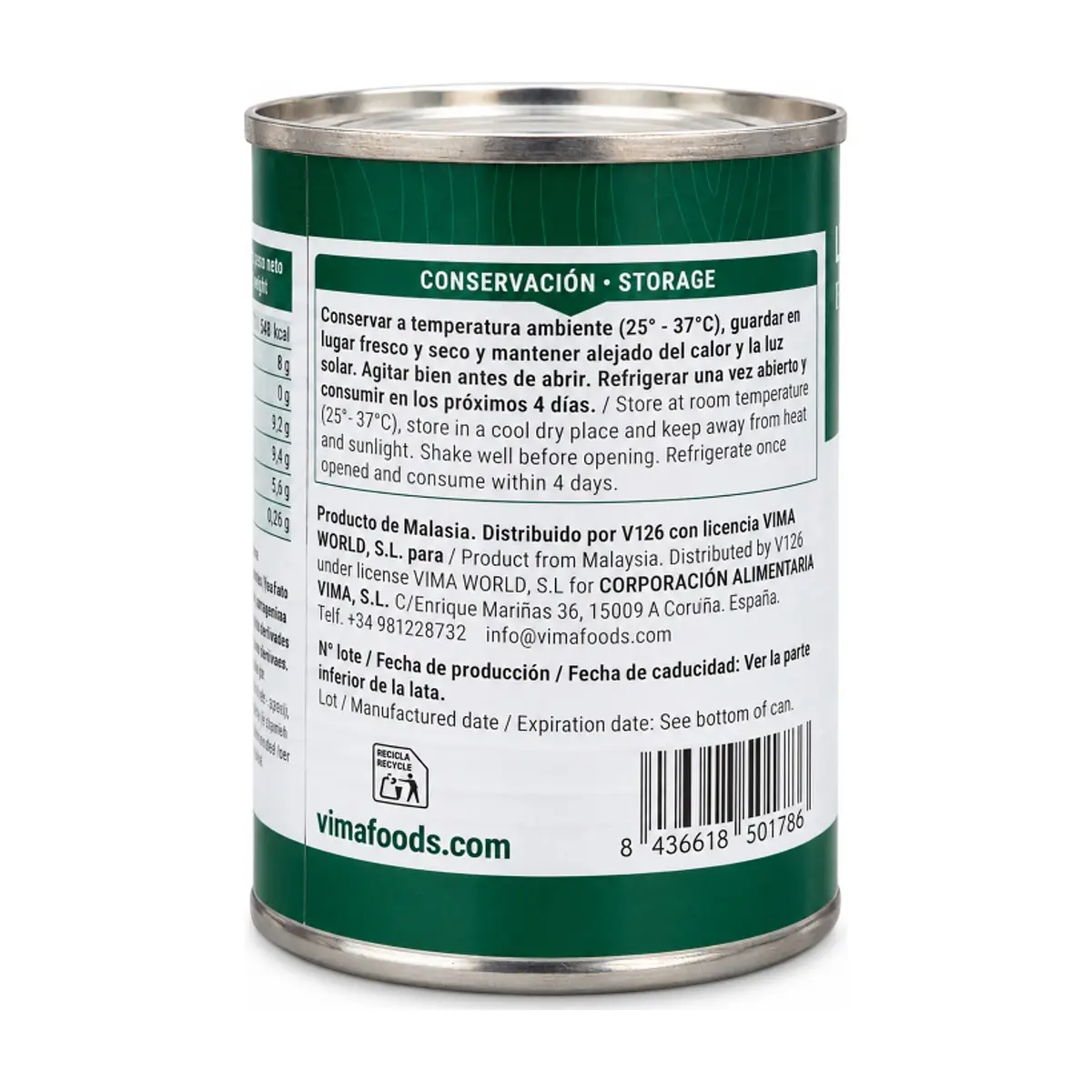 Leche evaporada Vima Foods (377 ml) - Miniatura 2