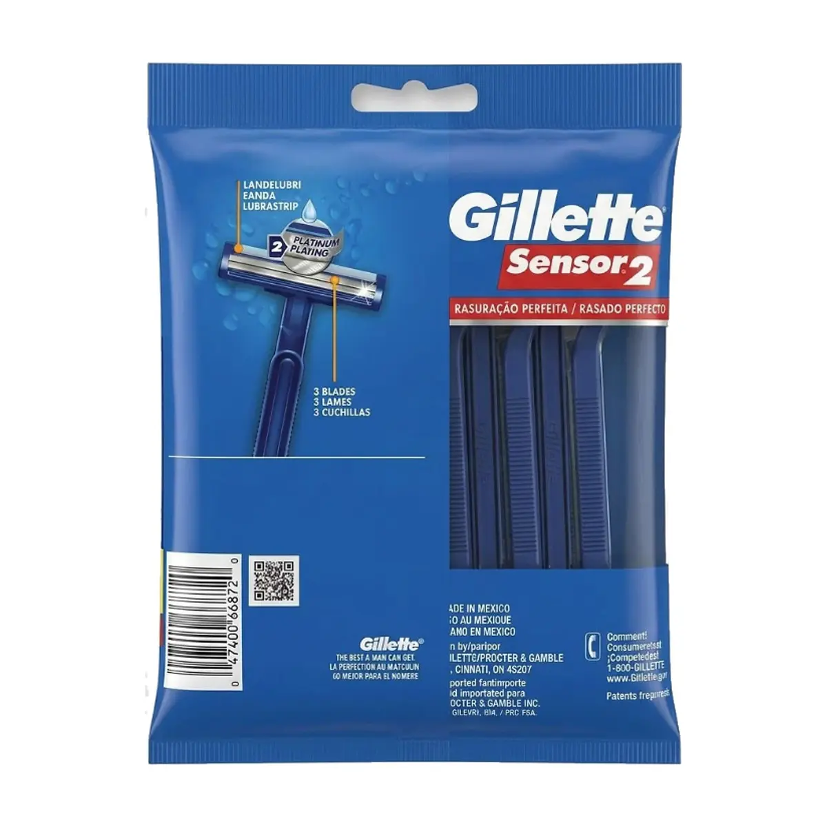Máquinas desechables de afeitar de doble hoja Gillette Sensor2 (18 U) - Thumbnail 2
