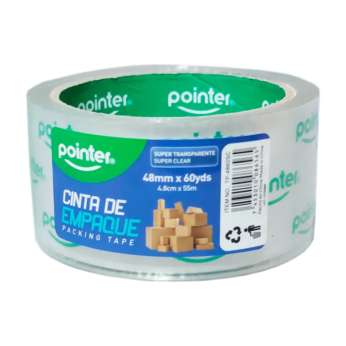 Cinta adhesiva - precinta o tape - transparente para empaque 60 yd Pointer - Imagen 1