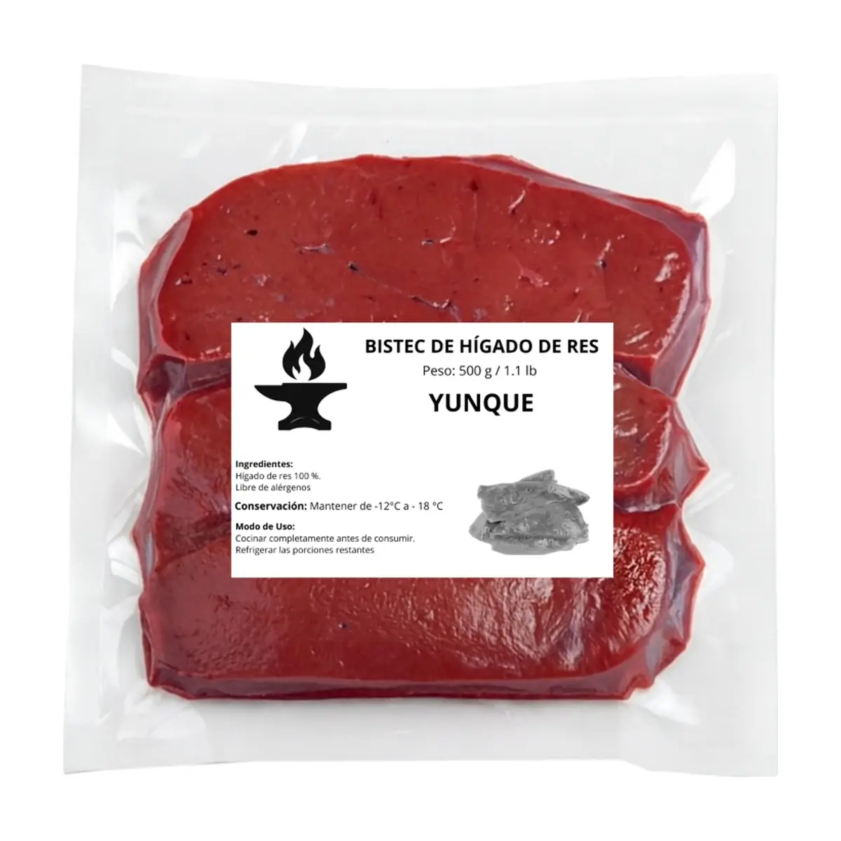 Bistec de hígado de res Yunque (500 g / 1.1 lb) - Thumbnail 2