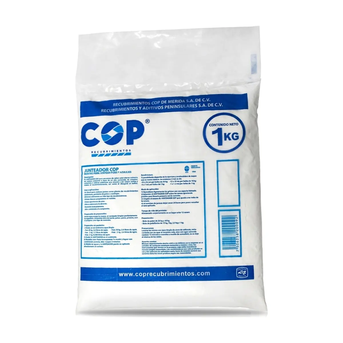 Cemento junteador blanco COP (1 kg / 2.2 lb) - Thumbnail 2