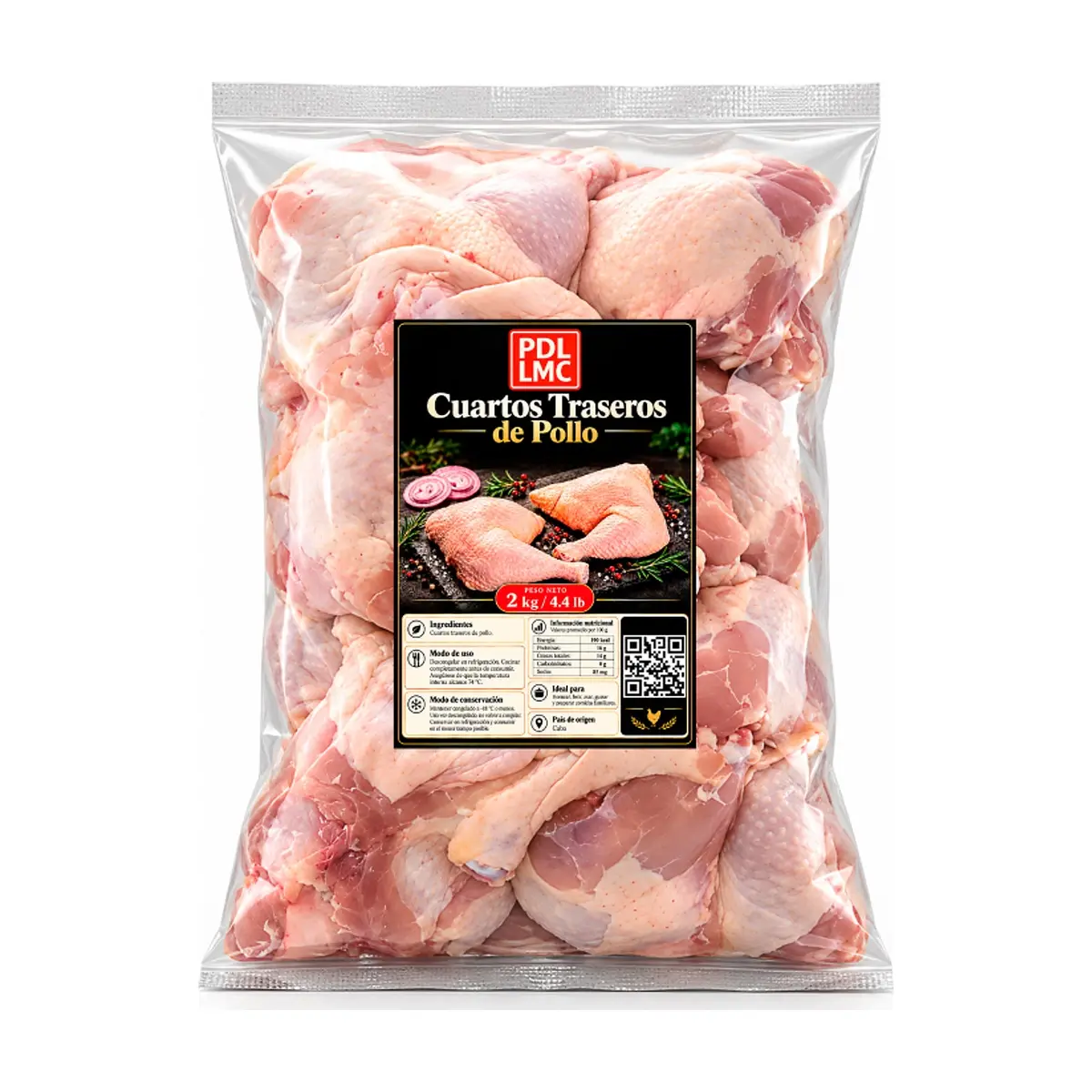 Cuartos traseros de pollo con piel y con hueso PDL LMC (2 kg / 4.4 lb) - Thumbnail 2