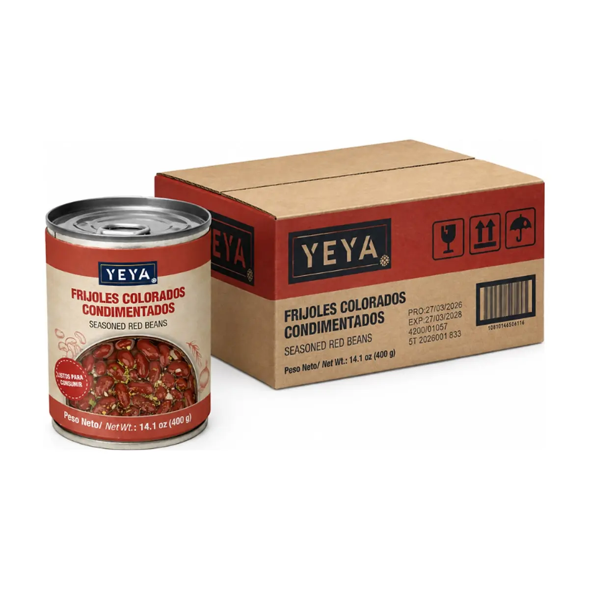 Frijoles colorados condimentados YEYA (24 x 400 g / 14.1 oz)