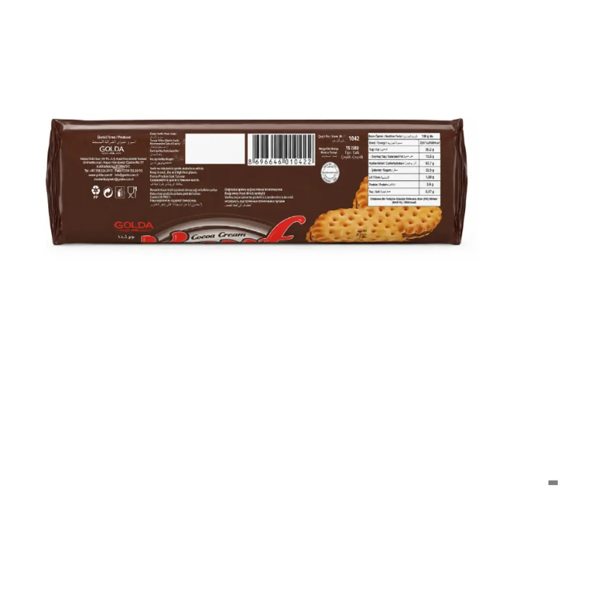 Galleta sándwich de crema de cacao Keyf Golda (8 X 140 g / 4.94 oz) - Thumbnail 3