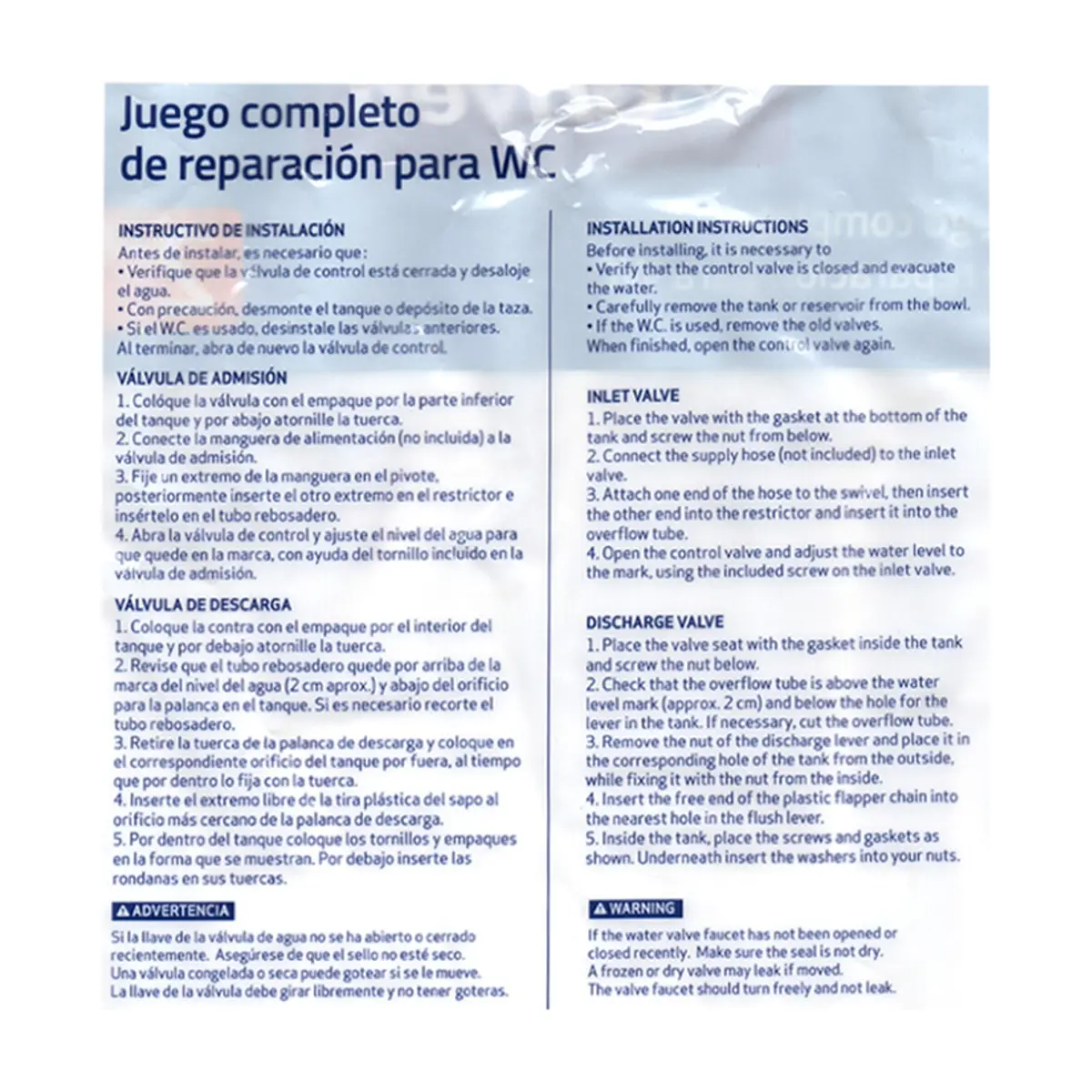 Juego completo para reparación de inodoro de 2" Griven - Thumbnail 5