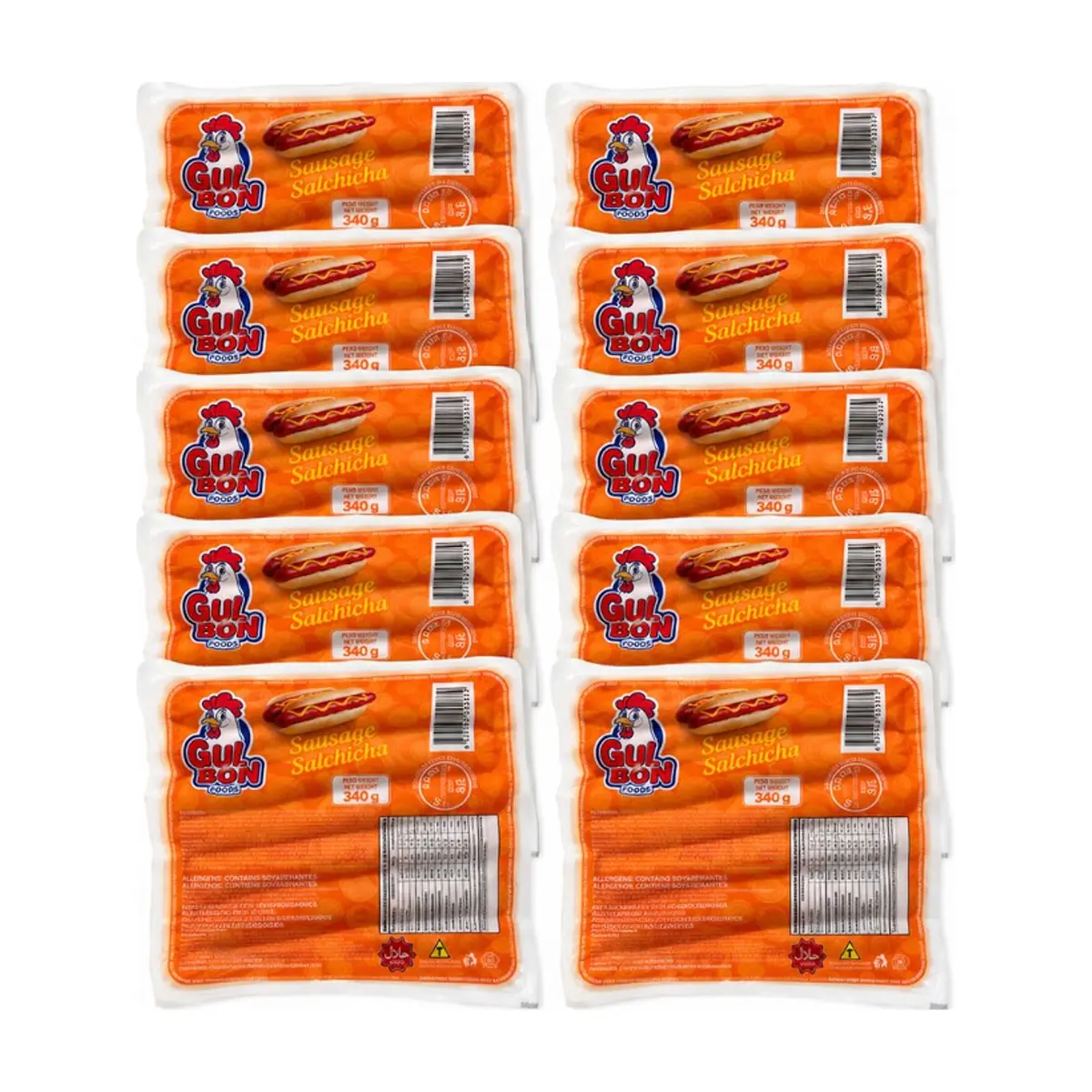 Salchichas de pollo Gui Bon Foods (10 x 340  g / 12 oz)