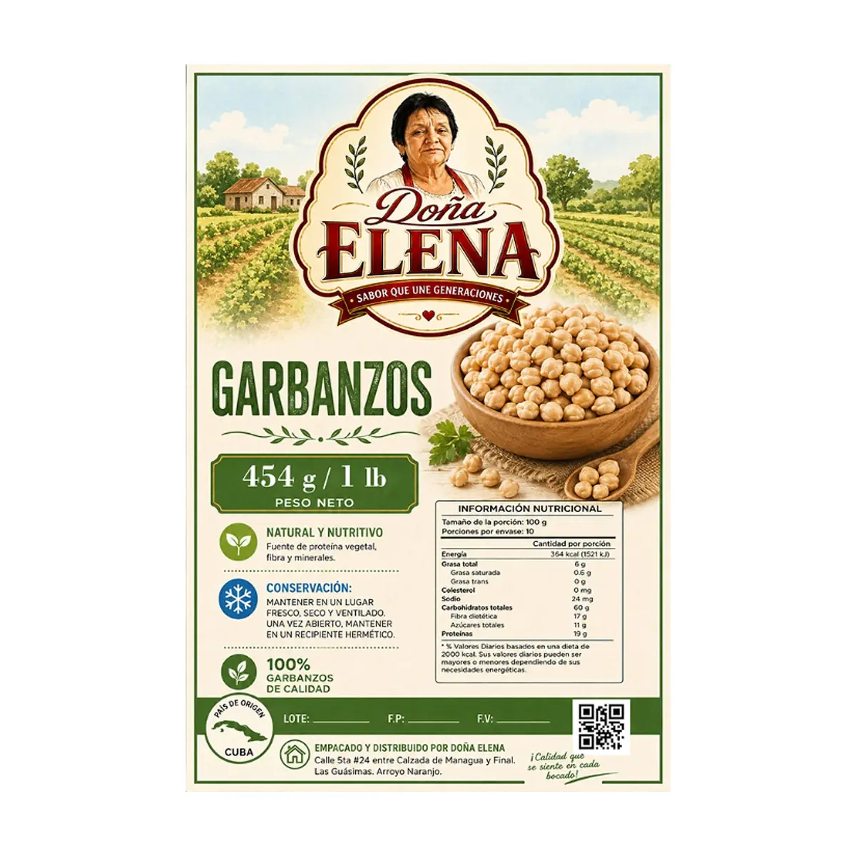 Garbanzos Doña Elena (454 g / 1 lb) - Miniatura 2