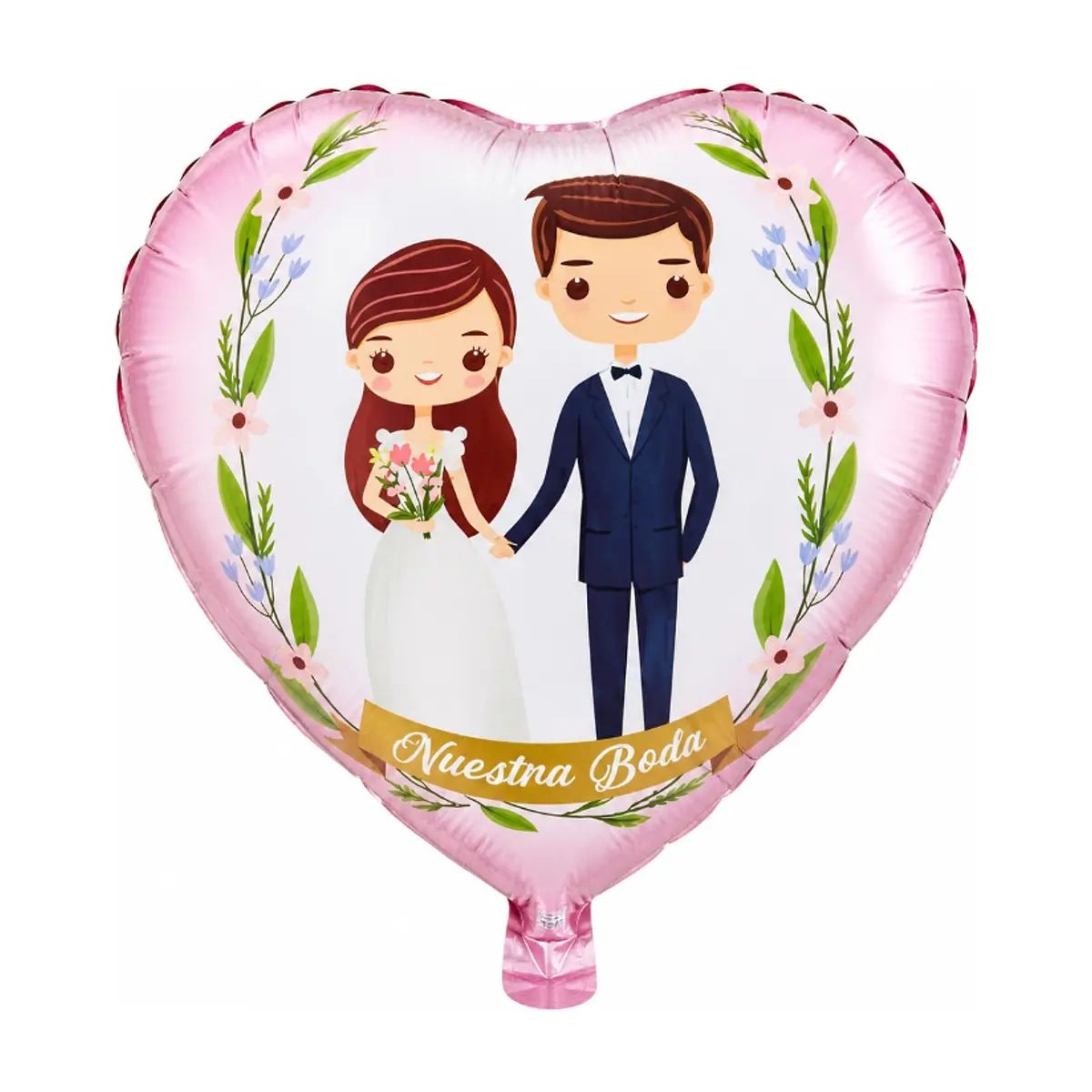 Globo en forma de corazó con cartel de Nuestra Boda Balloon (18 pulgadas)