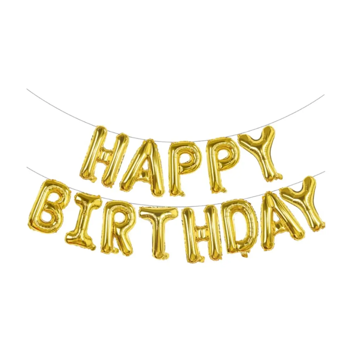 Cartel de Happy Birthday color dorado 16 pulgadas Ballon