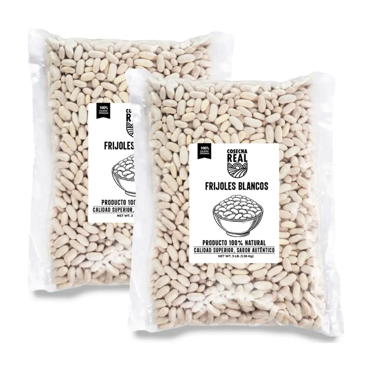 Frijoles blancos Cosecha Real (2 x 1.36 kg / 3 lb) - Miniatura 1