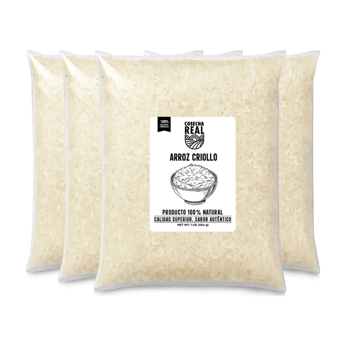 Arroz criollo Cosecha Real (4 x 454 g / 1 lb)