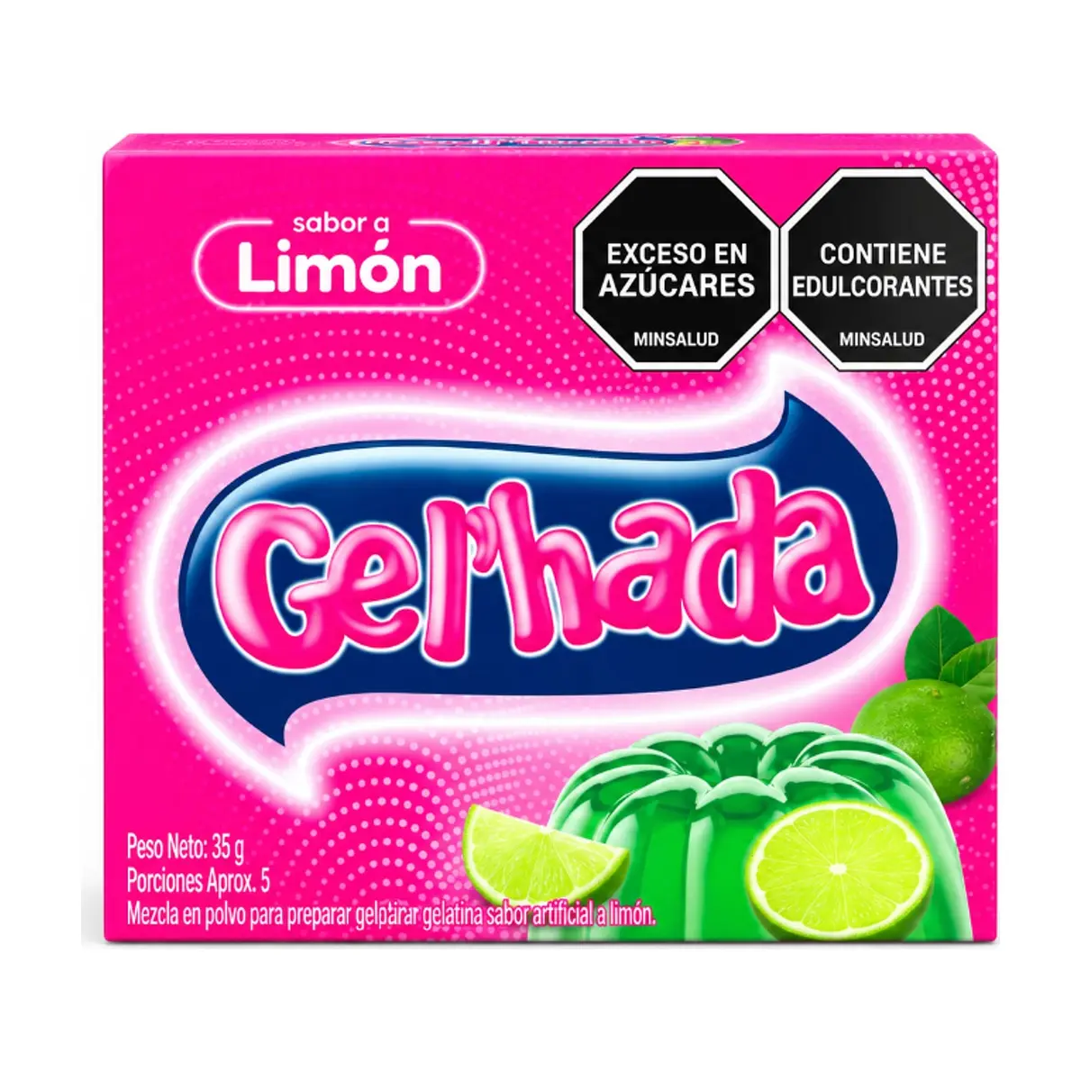 Gelatina sabor limón Gel´hada (35 g / 1.23 oz)