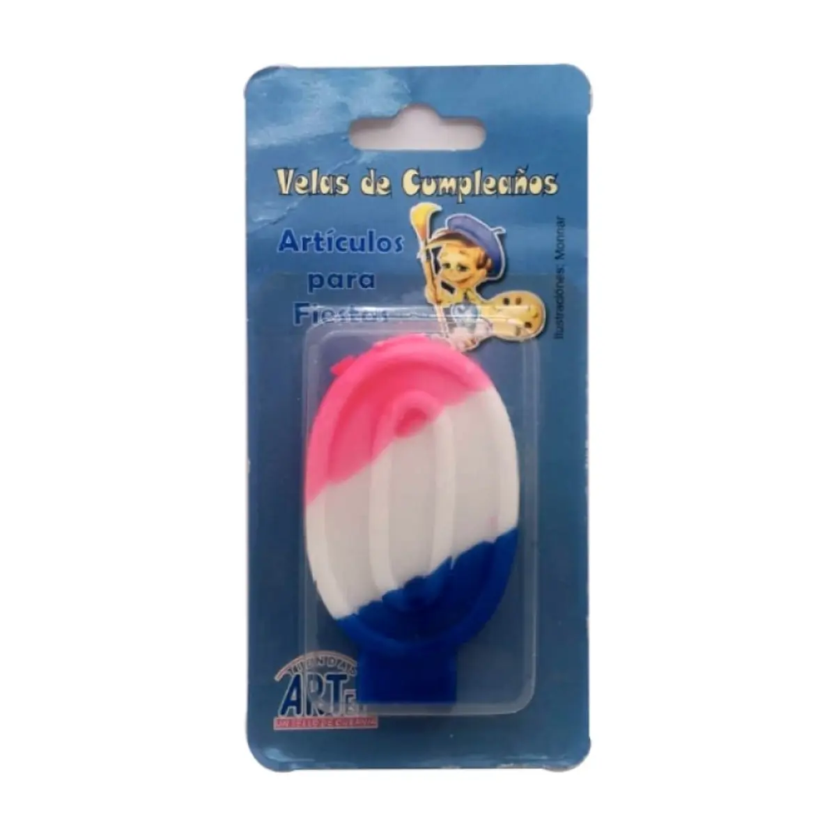 Vela de cera para cumpleaños número 0 Artex