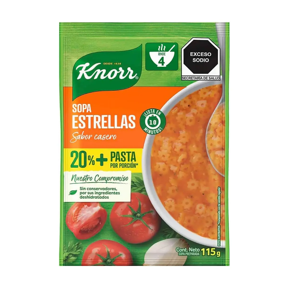 Sopa de estrellas Knorr (115 g / 4.05 oz) - Thumbnail 2