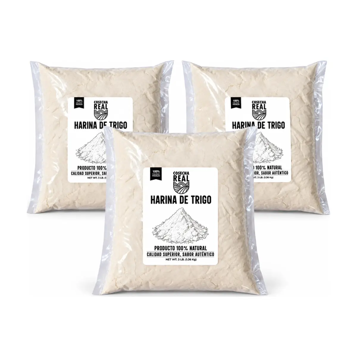 Harina de trigo Cosecha Real (3 x 1.36 kg / 3 lb)
