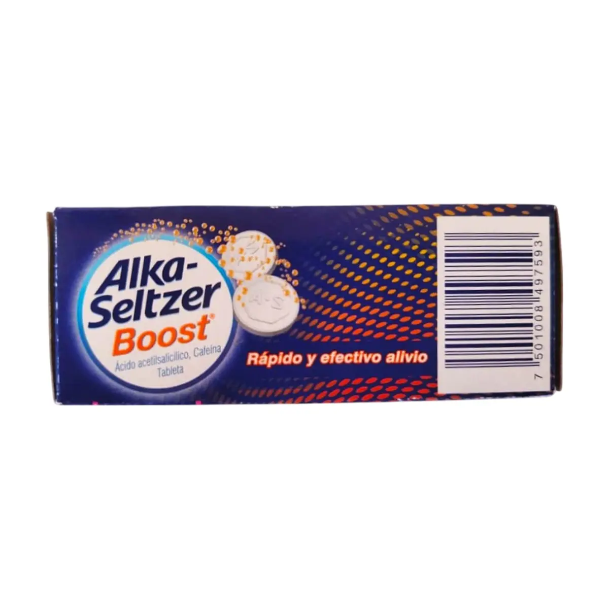 Ácido acetilsalicílico 500 mg + Cafeína 65 mg Bayer Alka-Seltzer Boost (10 tabletas) - Thumbnail 3