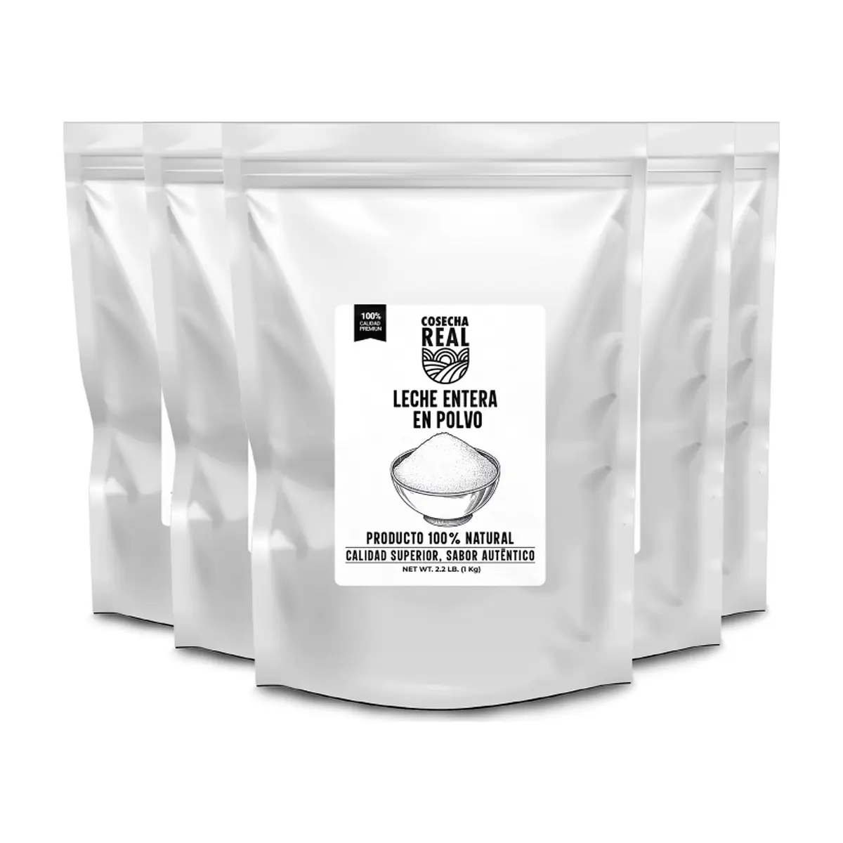 Leche entera en polvo Cosecha Real (5 x 1 kg / 2.2 lb) - Miniatura 1