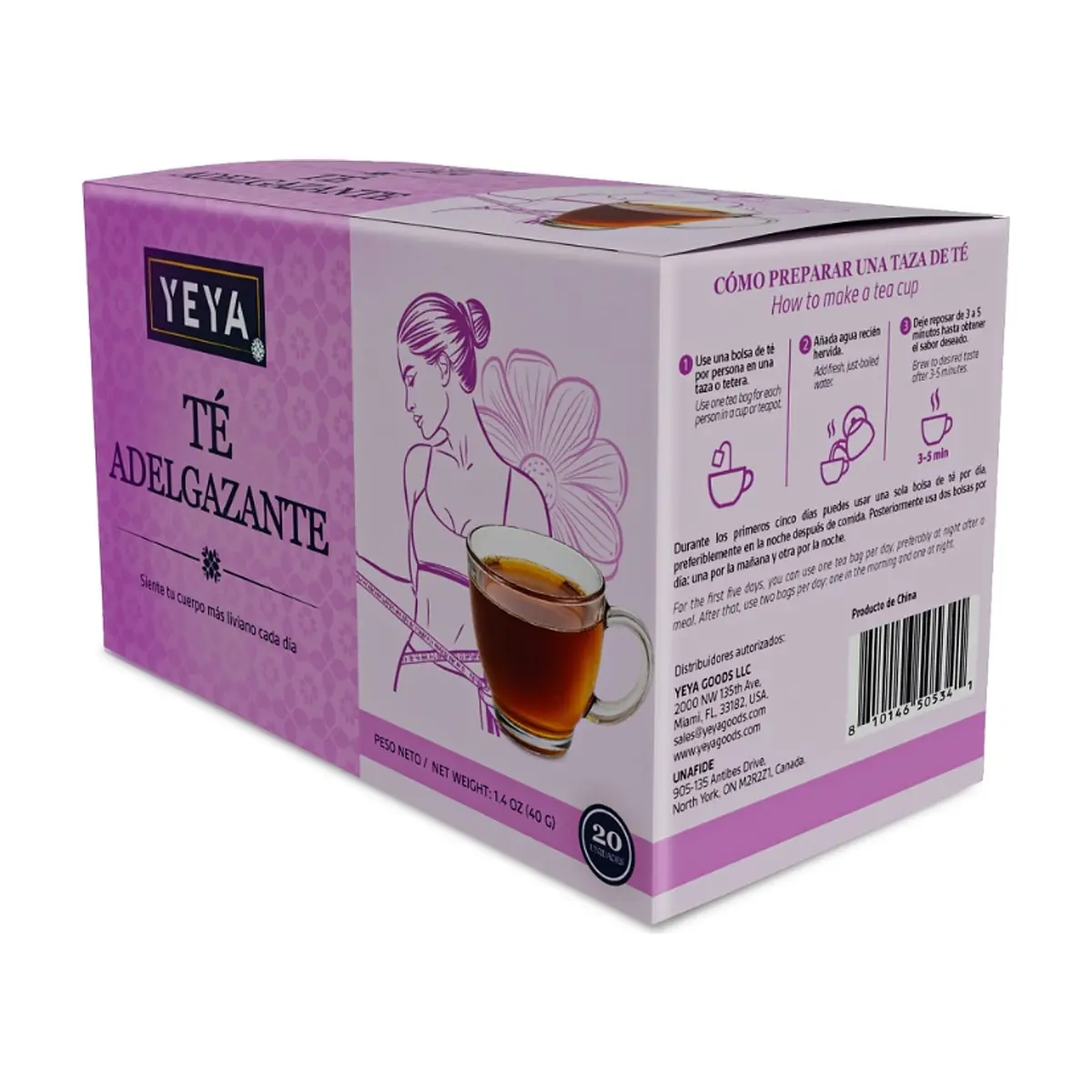 Té adelgazante YEYA (60 x 40 g / 1.4 oz) - Thumbnail 2