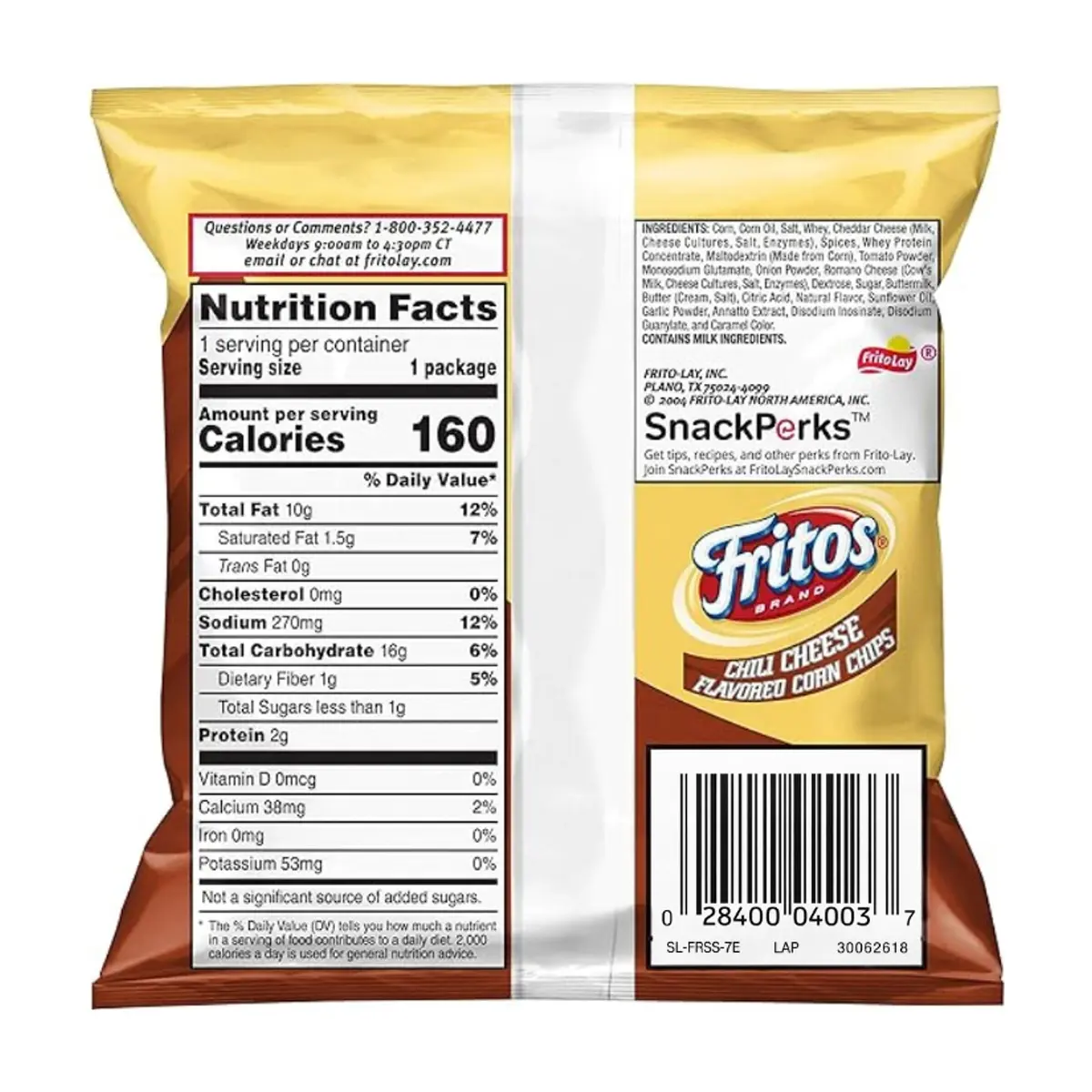 Chips de maiz originales Fritos (28.3 g / 1 oz) - Thumbnail 2