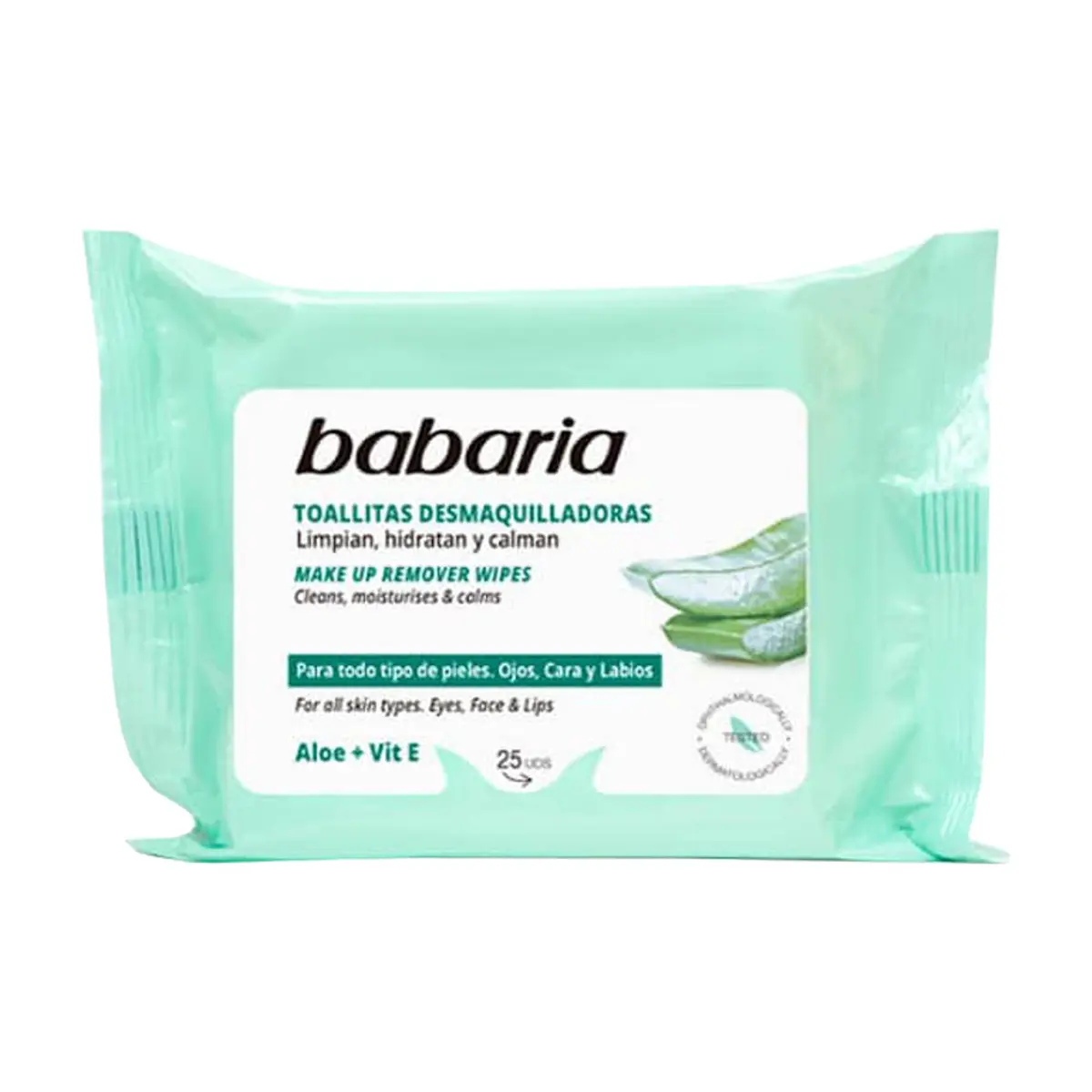 Toallitas desmaquilladoras con Aloe Vera Babaria (25 U)