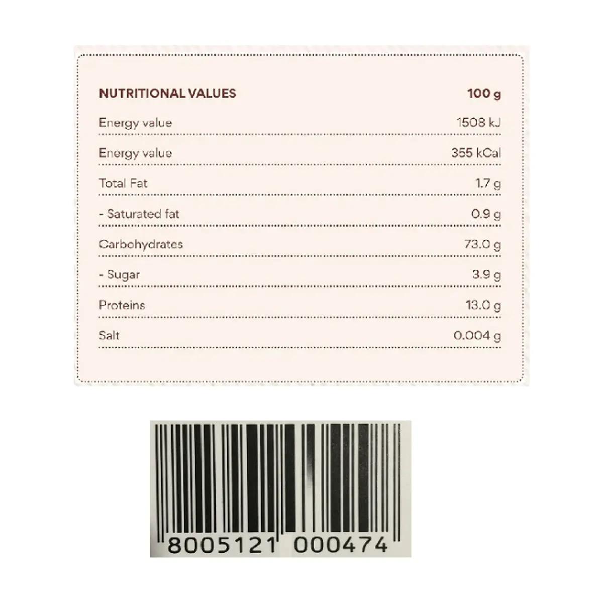 Pasta de macarrones Divella (500 g / 1.10 lb) - Thumbnail 3