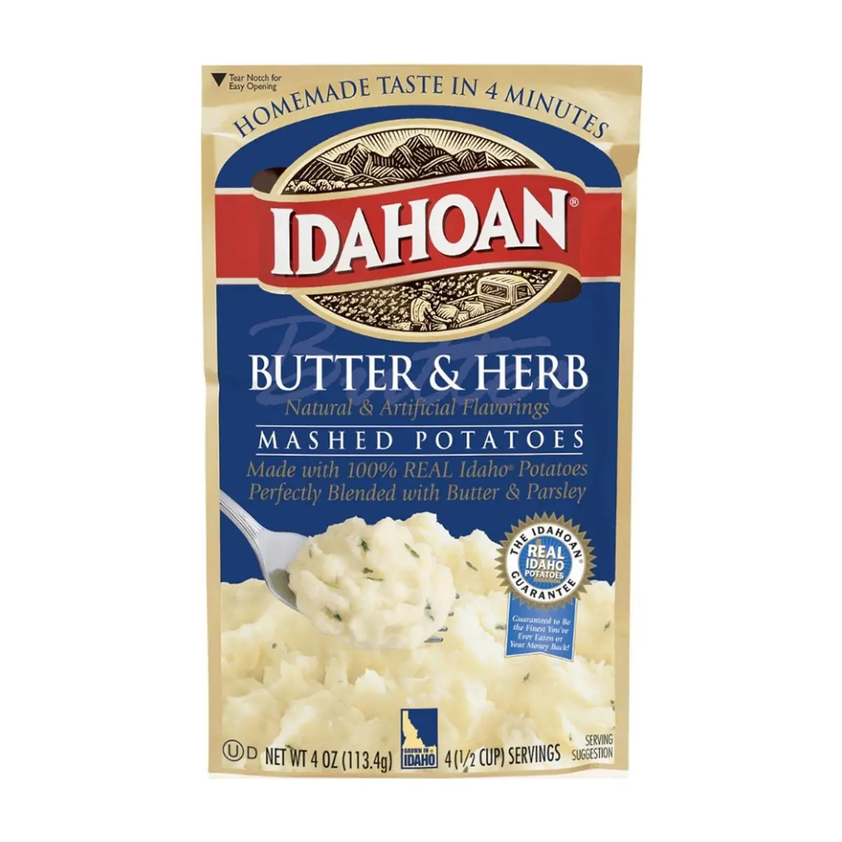 Puré de papas con mantequilla y perejil Idahoan (113.4 g / 4 oz)