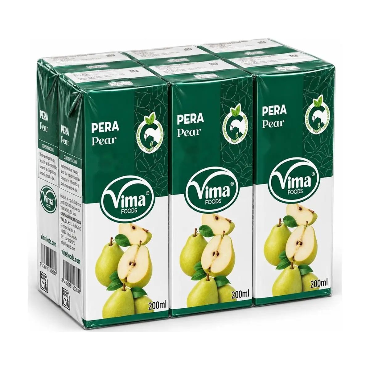 Néctar de pera Vima Foods (6 x 200 ml)