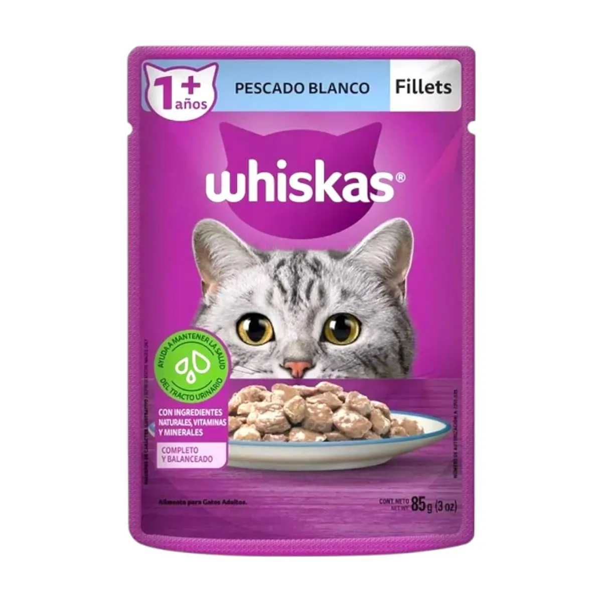 Comida para gatos adultos filletes de pescado blanco Whiskas (85 g / 2.99 oz) - Thumbnail 3