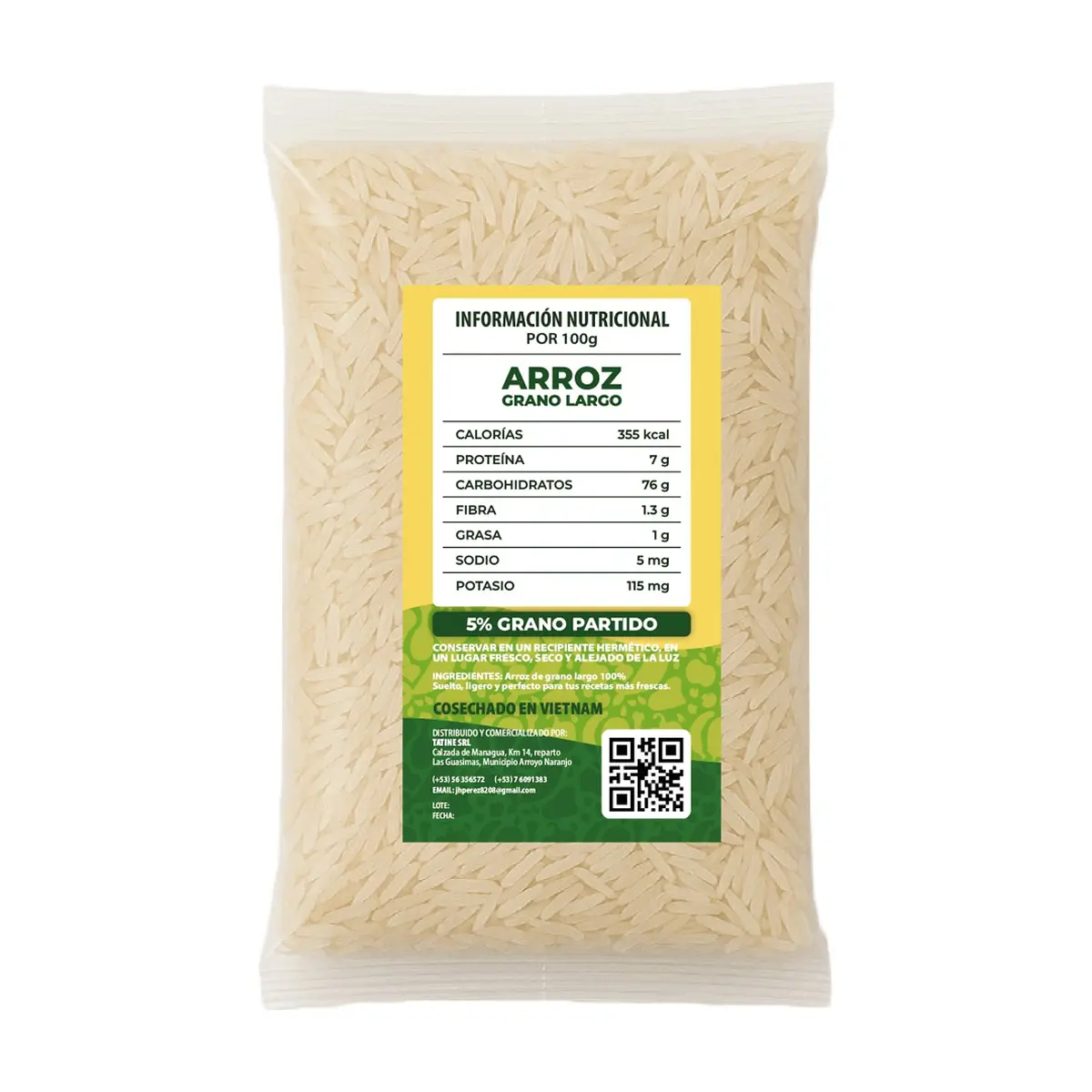 Arroz de grano largo Campo Vivo (1 kg / 2.2 lb) - Thumbnail 3