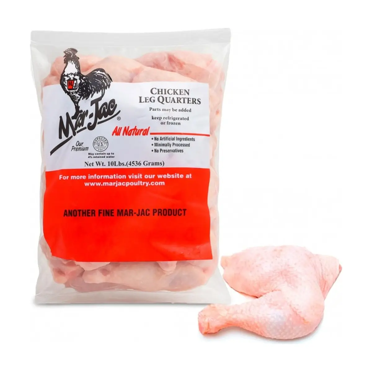 Paquete de Cuartos de Piernas de Pollo (10 lb) MAR-JAC