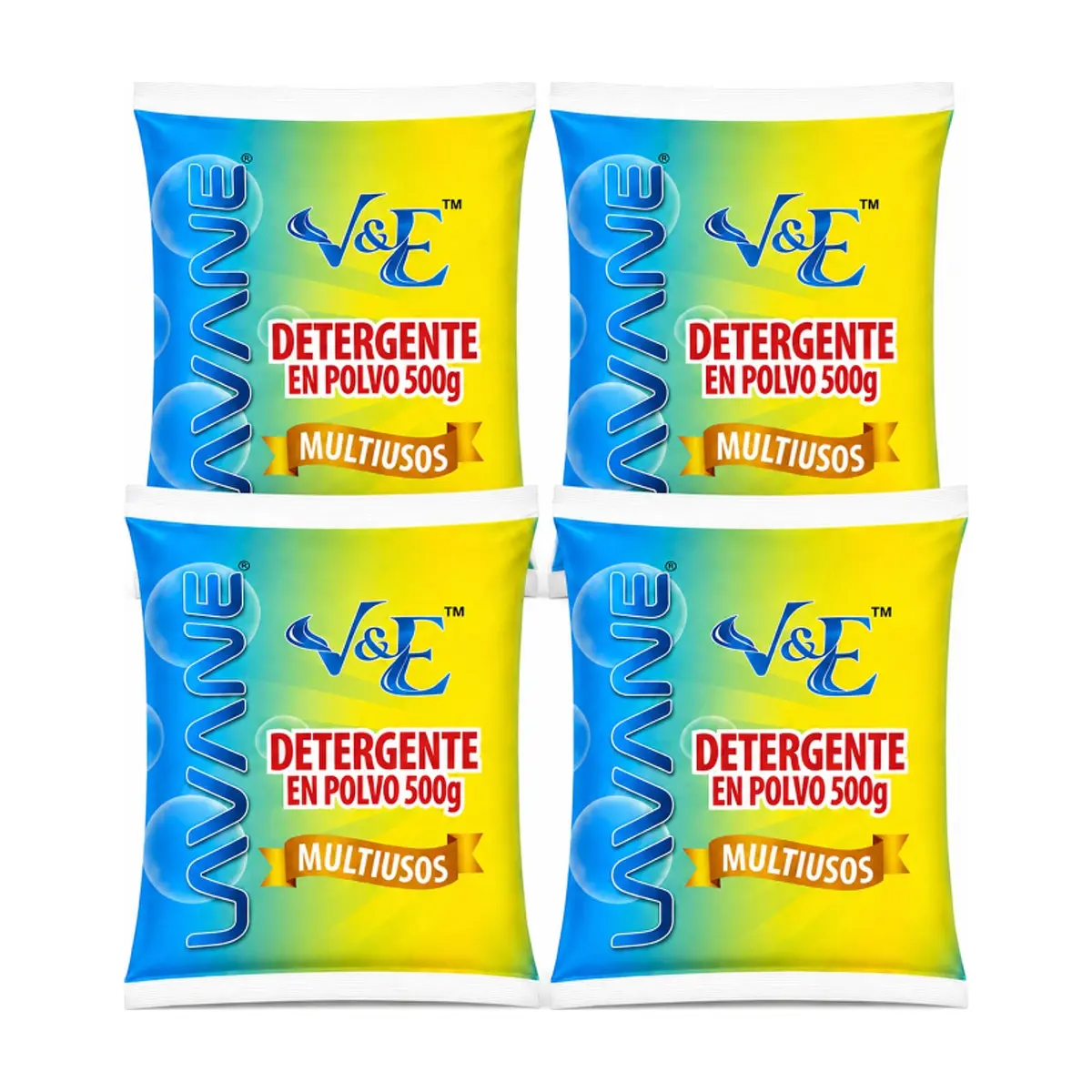 Detergente en polvo multiuso con aroma floral Lavane (4 x 500 g / 1.1 lb)