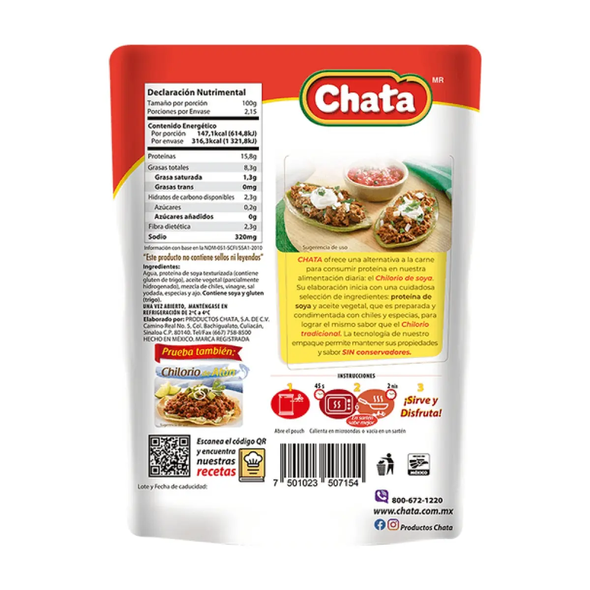 Chilorio de soya Chata (215 g / 7.58 oz) - Thumbnail 2