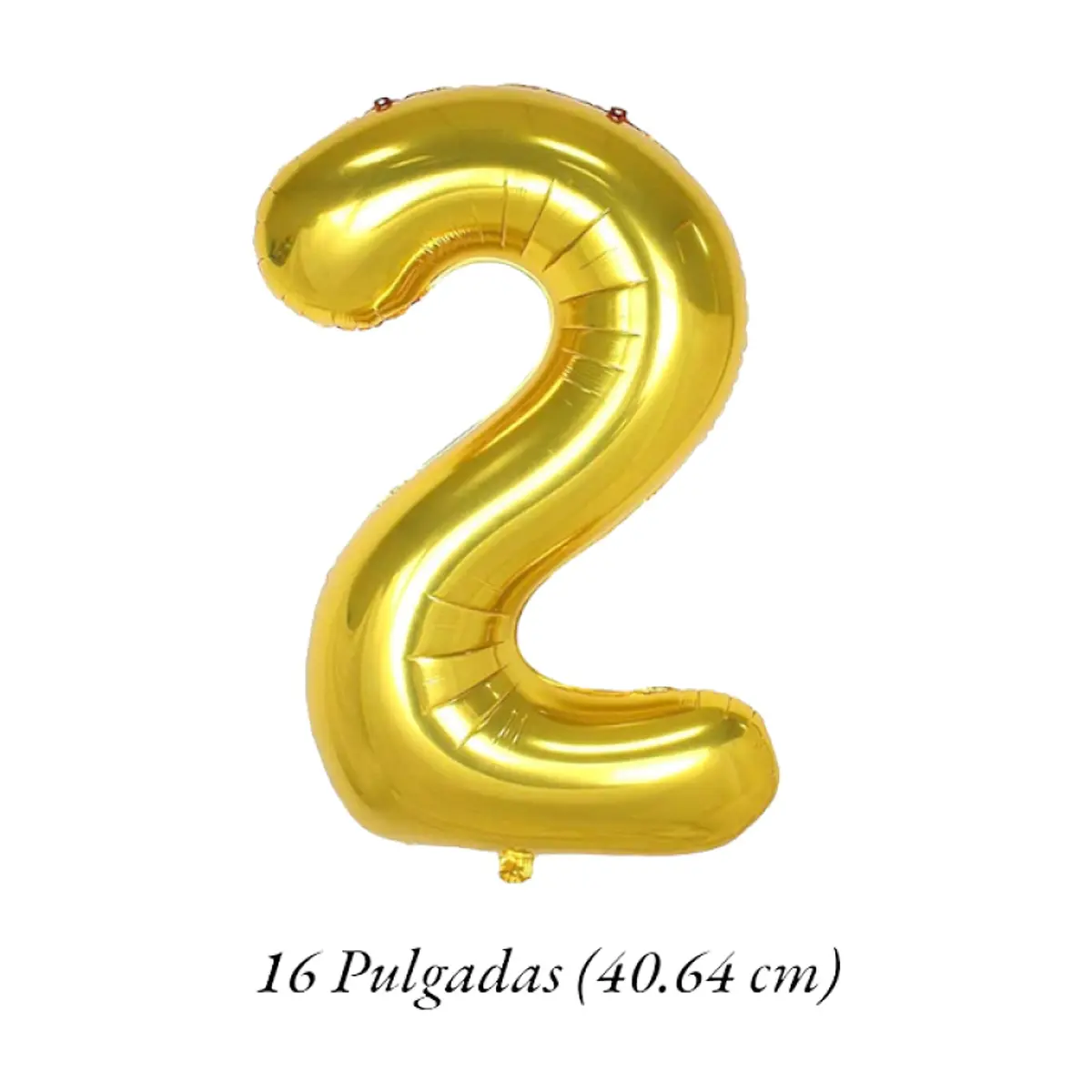 Globo dorado Número 2 Balloon (16 pulgadas) - Thumbnail 2