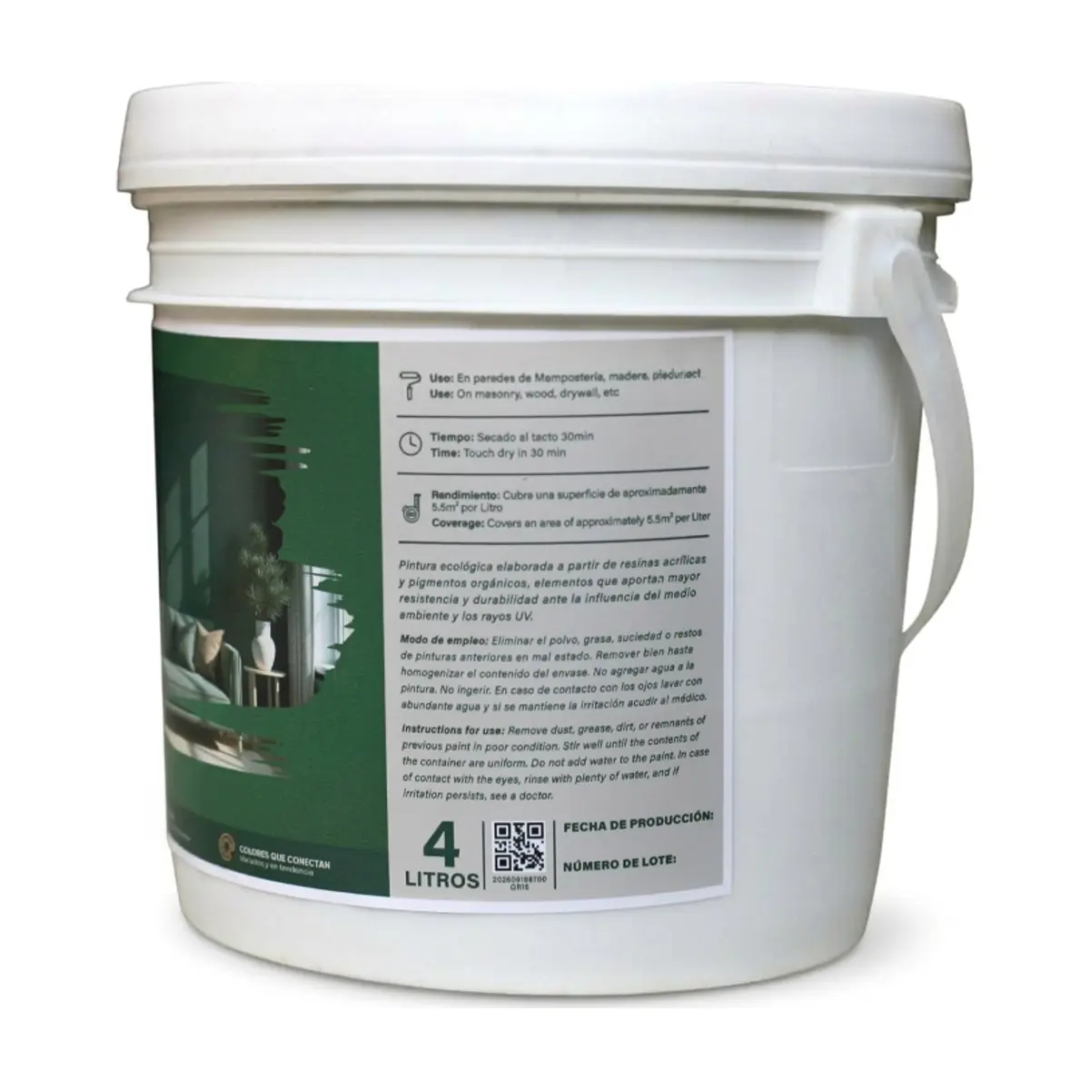 Pintura Acrílica Gris Enigma Real (4 L) - Miniatura 2