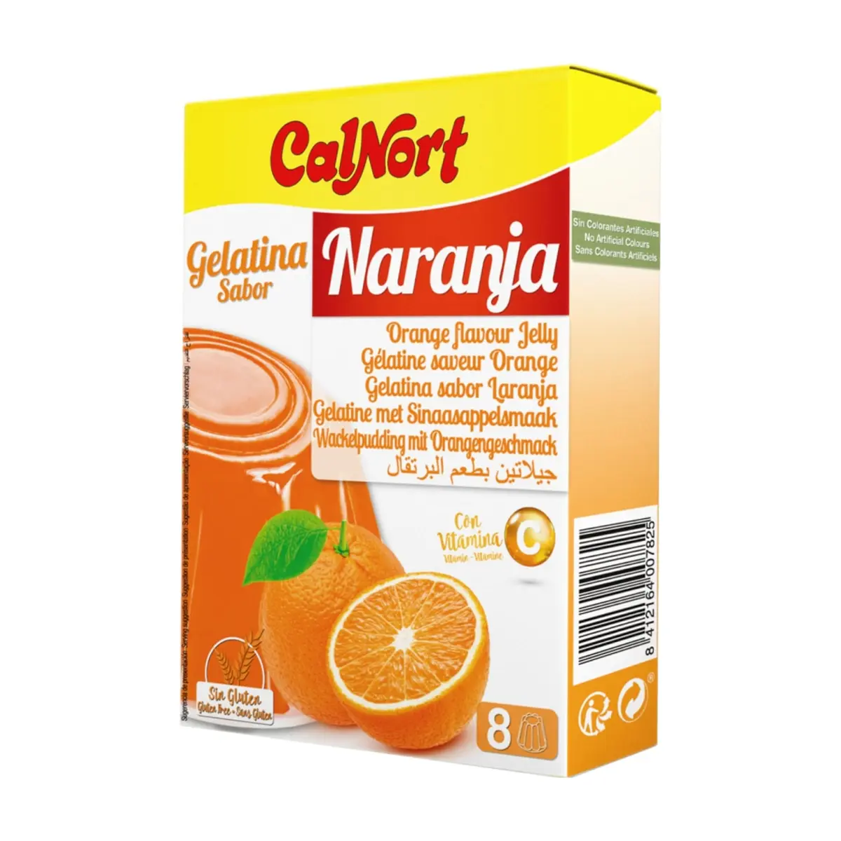 Gelatina sabor naranja Calnort (170 g / 6 oz)