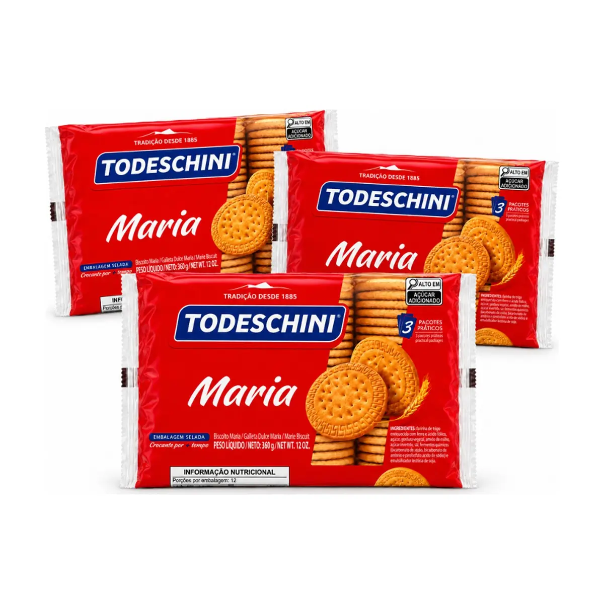 Galletas María Todeschini (3 x 360 g / 12.7 oz) - Imagen 1