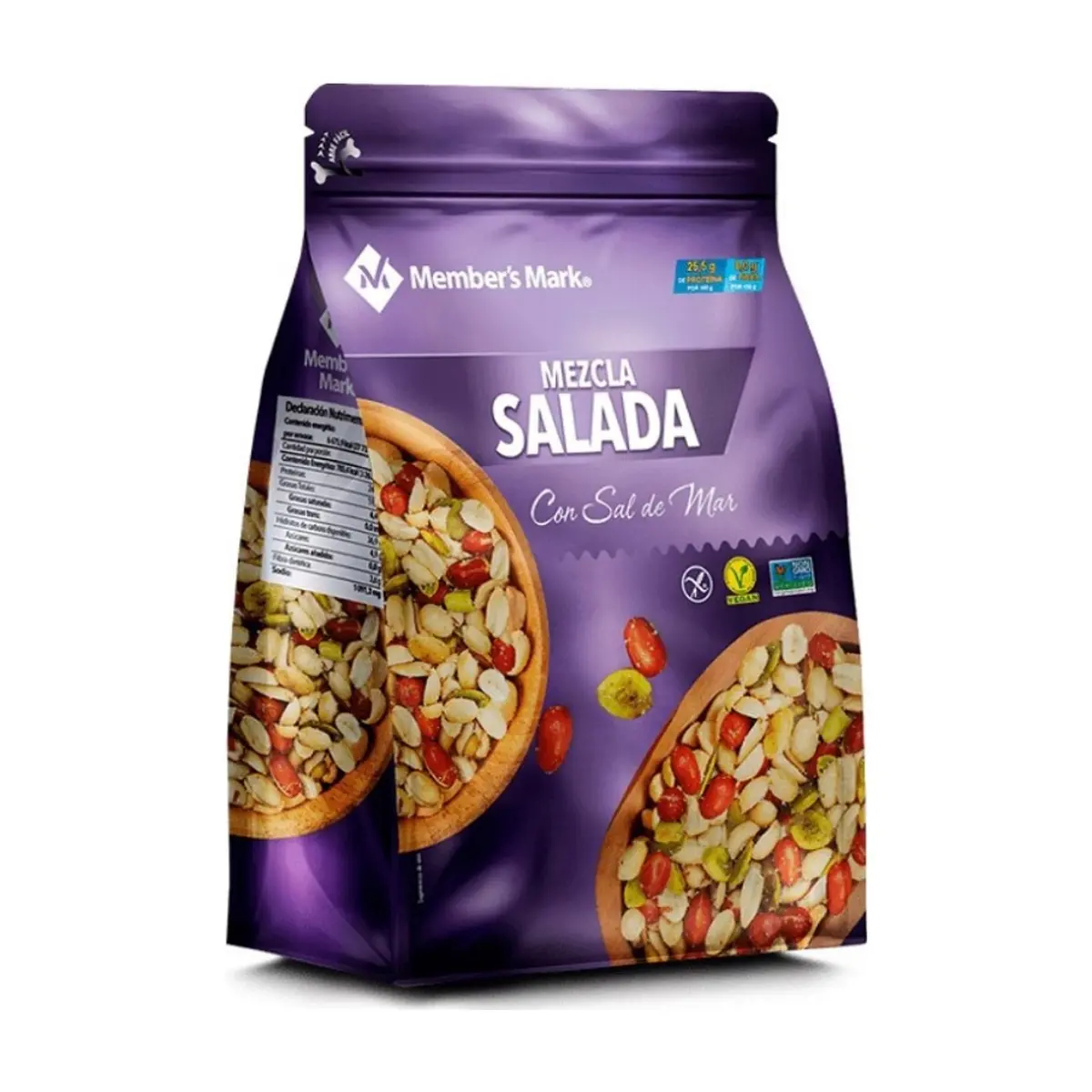 Mezcla salada de maní con sal del mar Member's Mark (850 g / 1.87 lb)