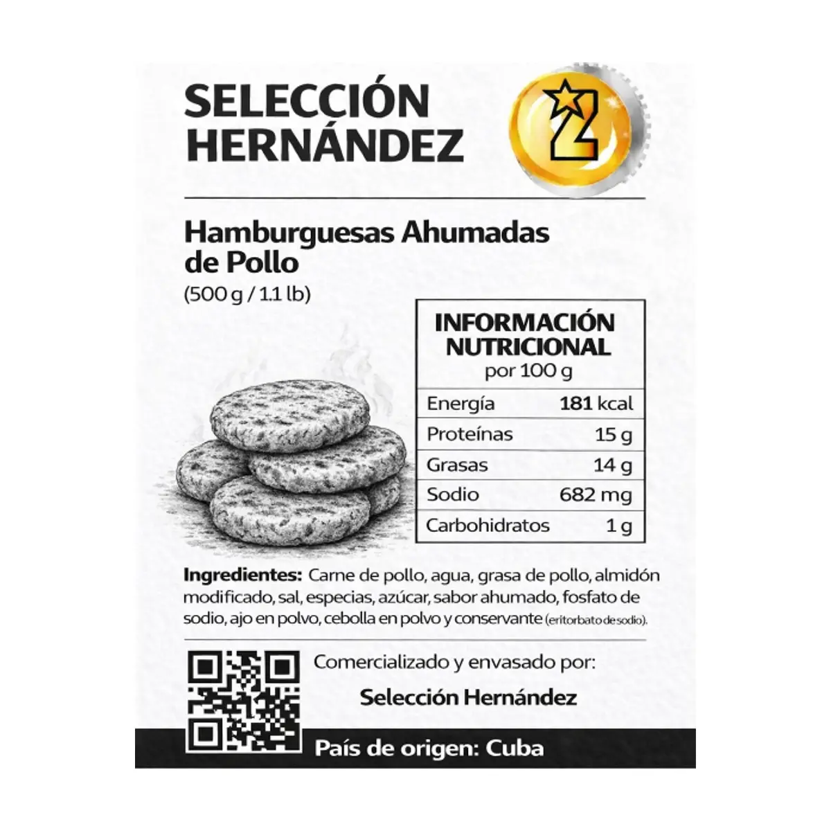 Hamburguesas ahumadas de pollo Selección Hernández (500 g / 1.1 lb) - Thumbnail 3