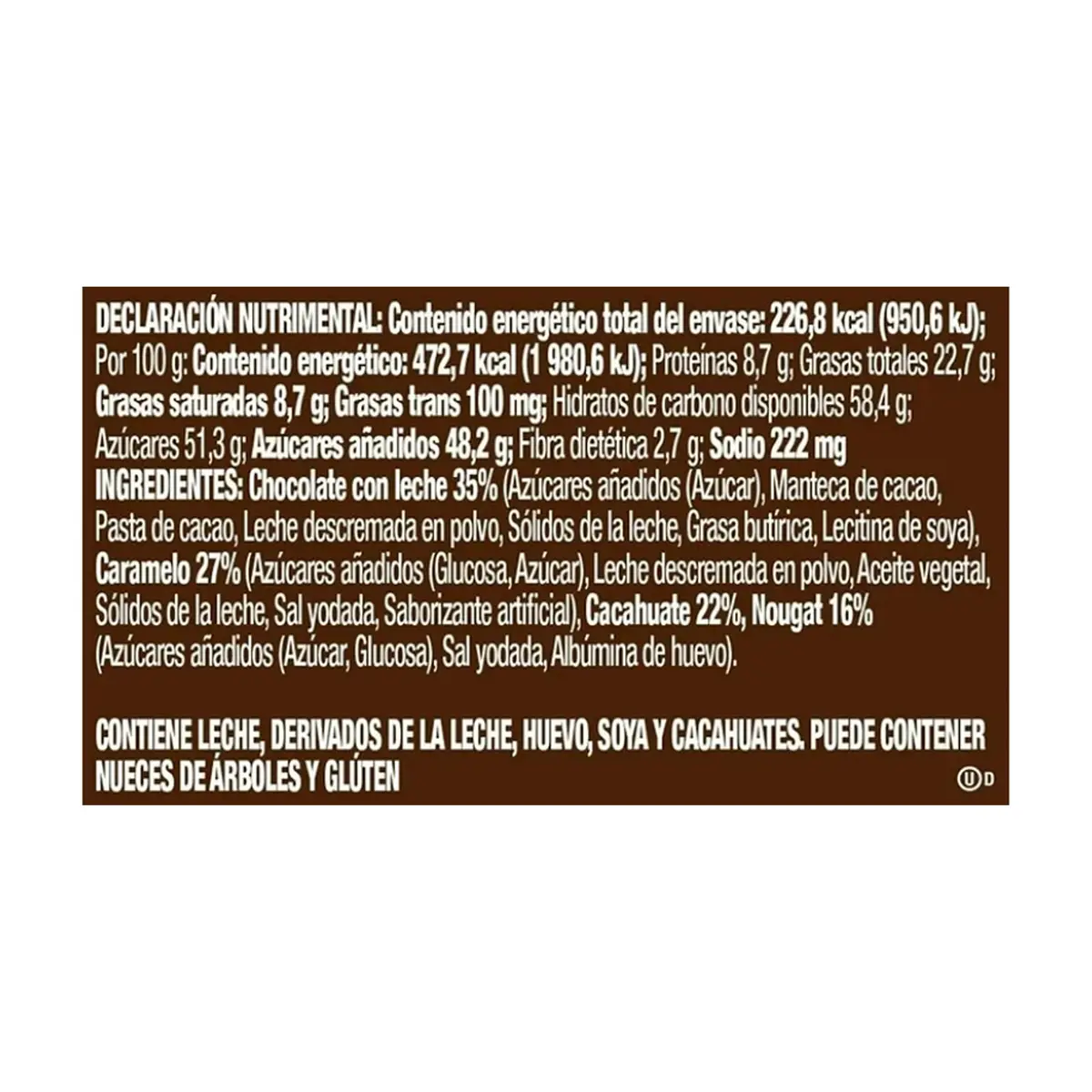 Barra de chocolate con relleno de caramelo y cacahuetes Snickers (48 g / 1.69 oz) - Thumbnail 4