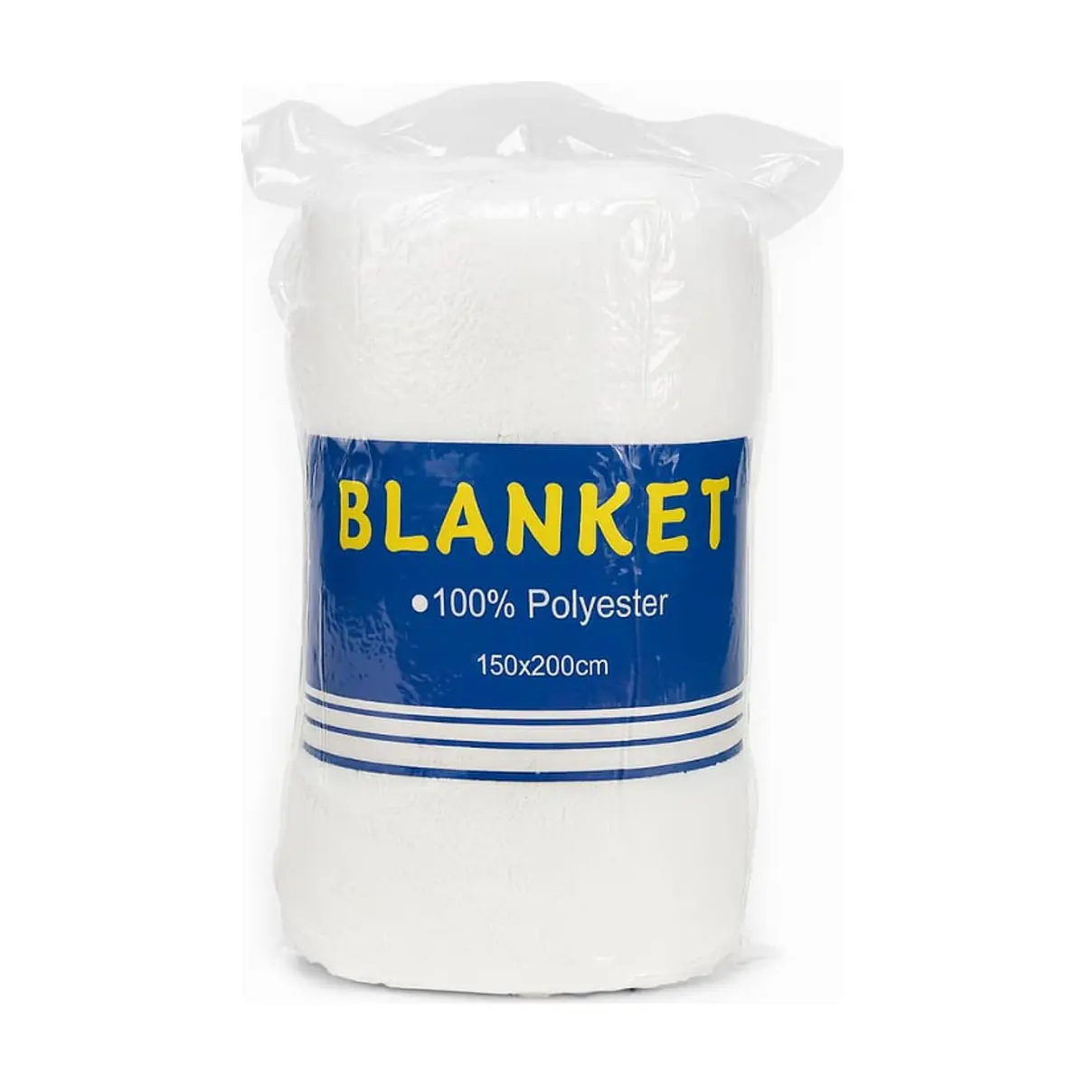 Colcha 100 % poliéster color blanco LGCL 150 cm x 200 cm - Imagen 1