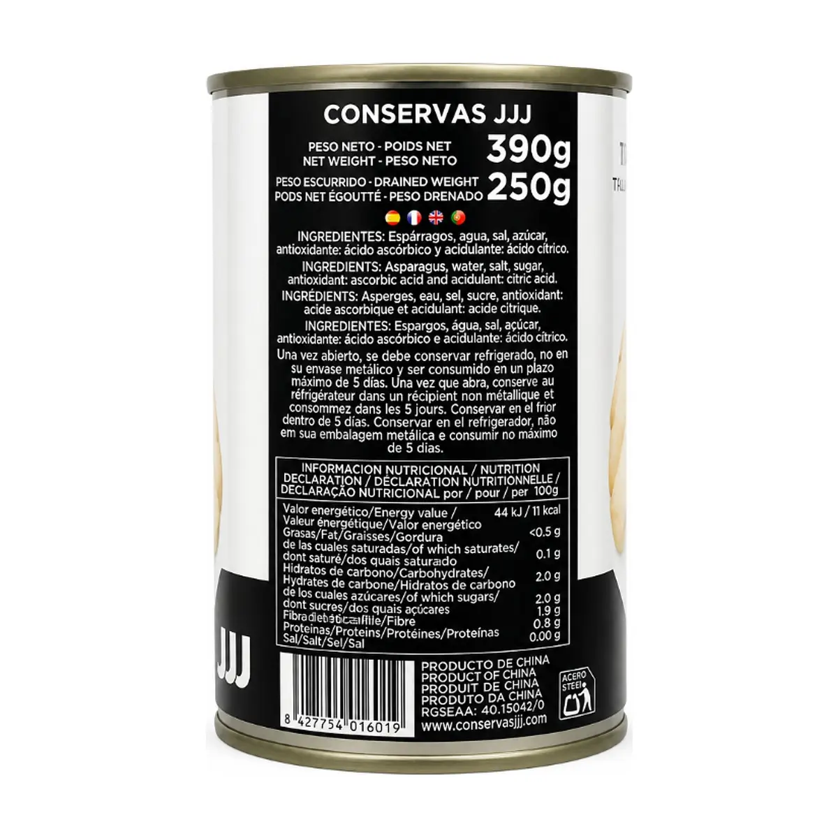 Tallos de espárragos Juan José Jimenez S.L.U. (390 g / 13.76 oz) - Thumbnail 2